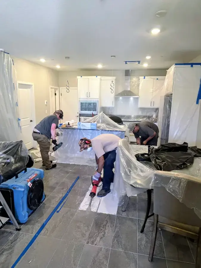 Prairie Ave DrySure crew drying a water damaged home in Inglewood, CA