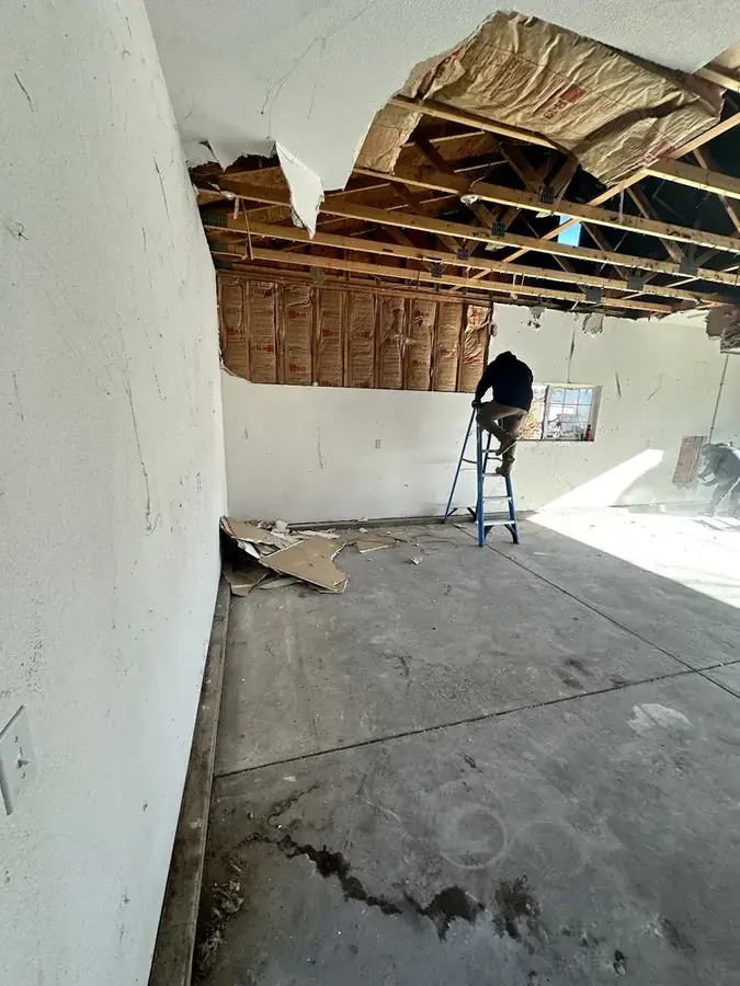 Standing water extracted from a floor in an Inglewood, CA home