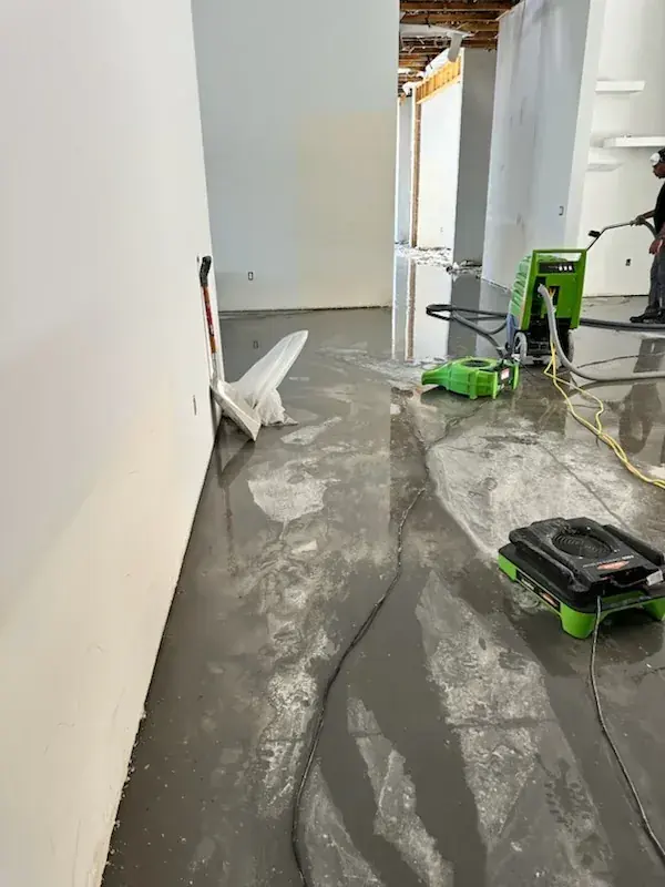 Slab leak located and dried in a kitchen in an Inglewood, CA home