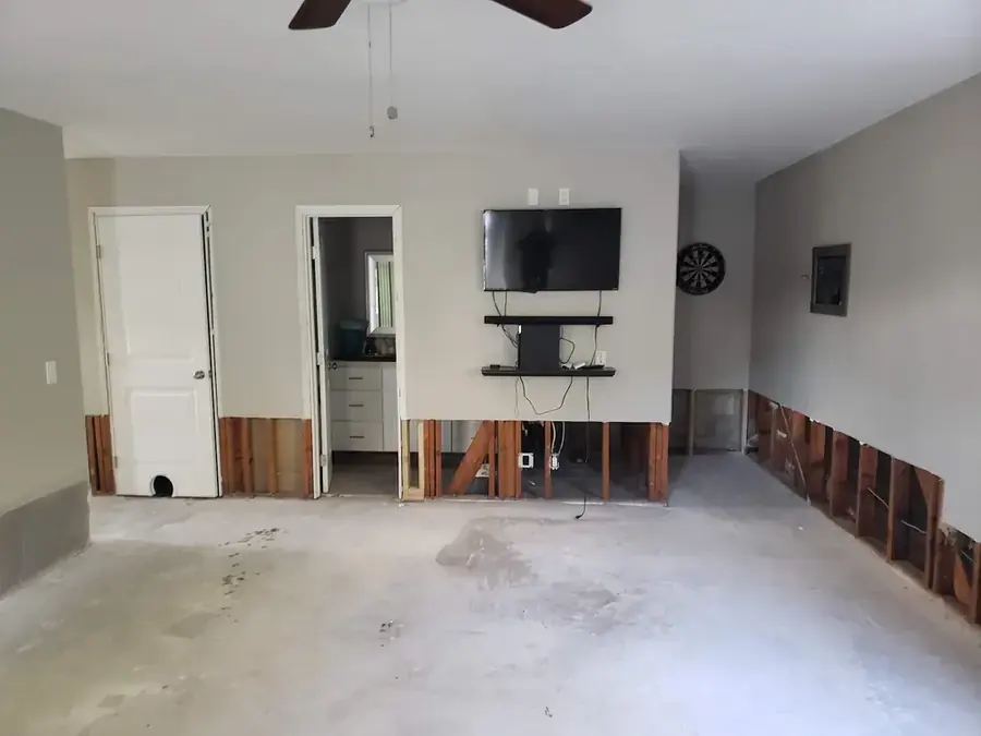 Containment set before drying a room in an Inglewood, CA home