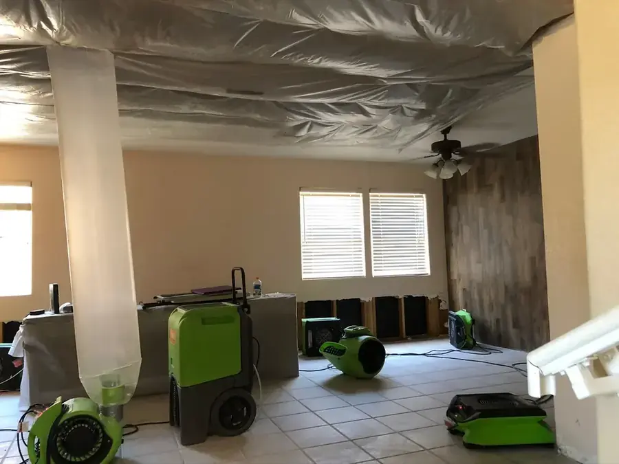 Drying equipment set in a living area in an Inglewood, CA home